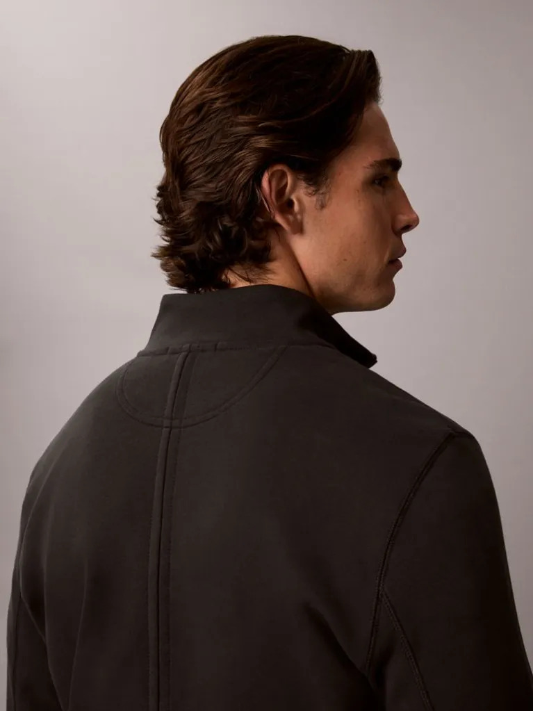 Men's Pirate Black Ls EU 350Terry Badge Qtr Zip Sweatshirt Calvin Klein LV04RJ203G-8MN