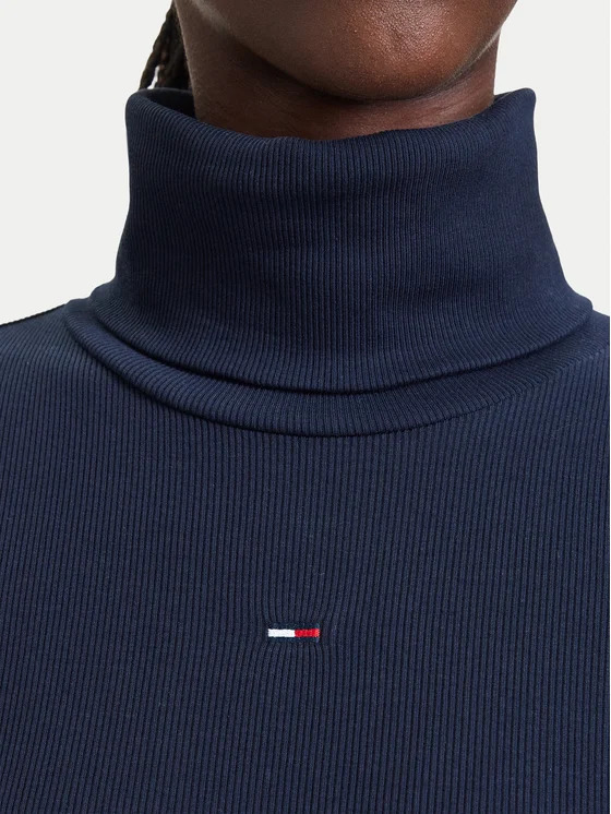Women's Navy Blue TJW TURTLENECK  BODYCON MIDI DRESS Tommy Jeans DW0DW23320-C1G