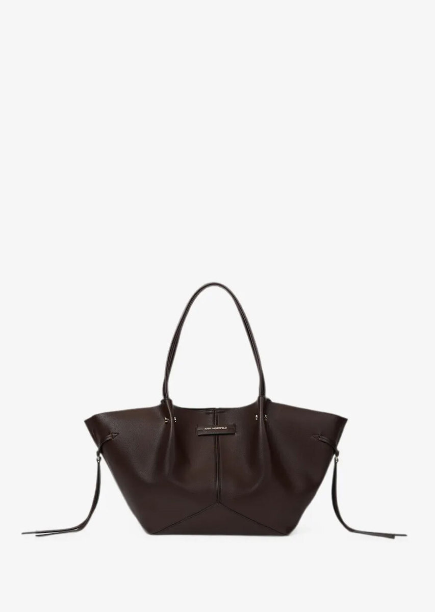 Γυναικεία K/Pierced Md Tote Τσάντα Καφέ Karl Lagerfeld B3W30347-451 Tobacco