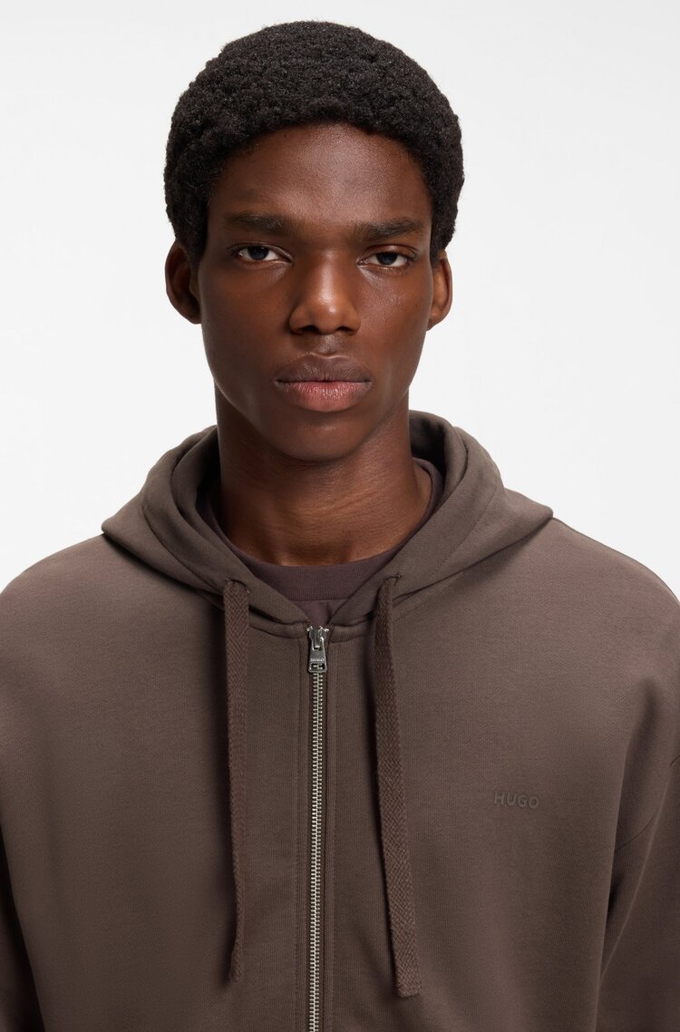 Men's Brown Dapozip Sweatshirt HUGO 50548651-903