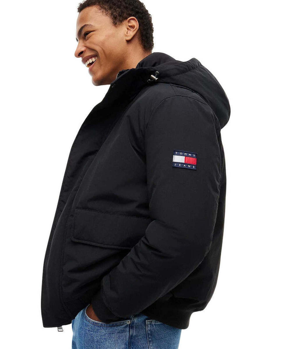 Men's Black TJM CITY READY BOMBER JACKET Tommy Jeans DM0DM22032-0GK