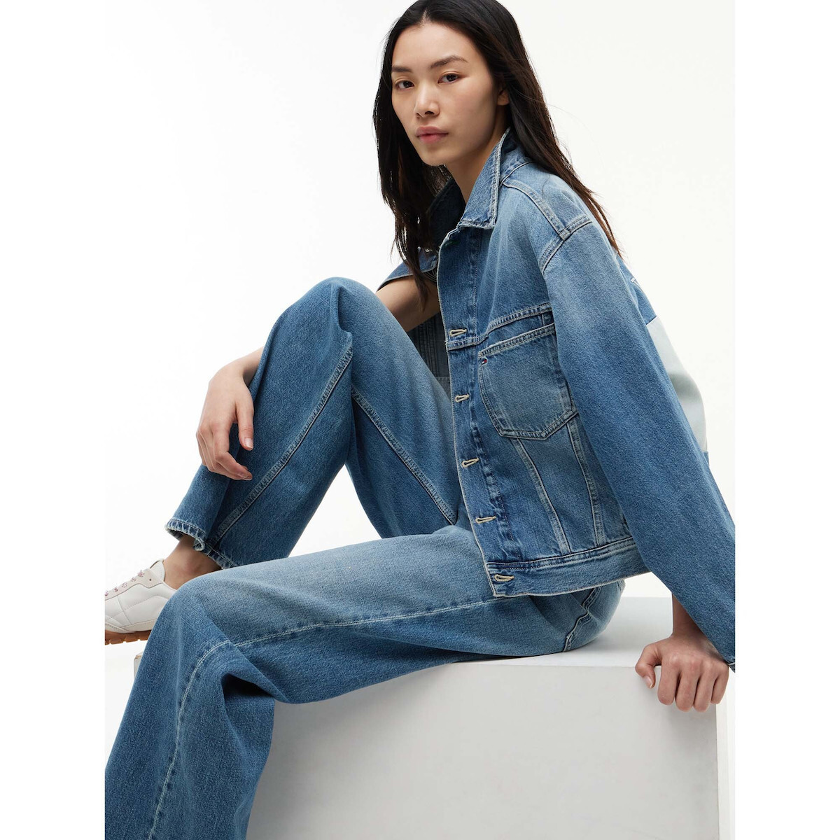 Women's Blue CLAIRE HIGH RISE WIDE DJ6035 Tommy Jeans DW0DW23188-1A5