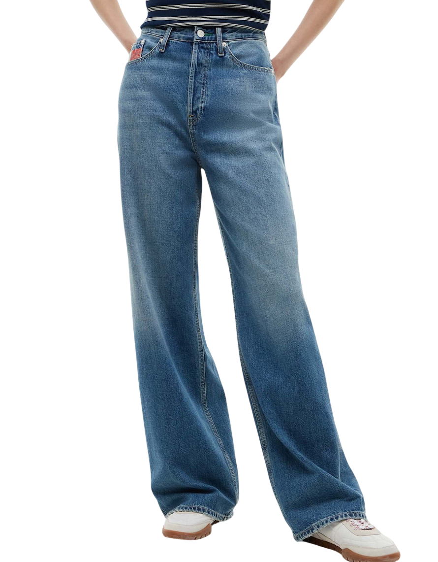 Women's Blue CLAIRE HIGH RISE WIDE DJ6035 Tommy Jeans DW0DW23188-1A5