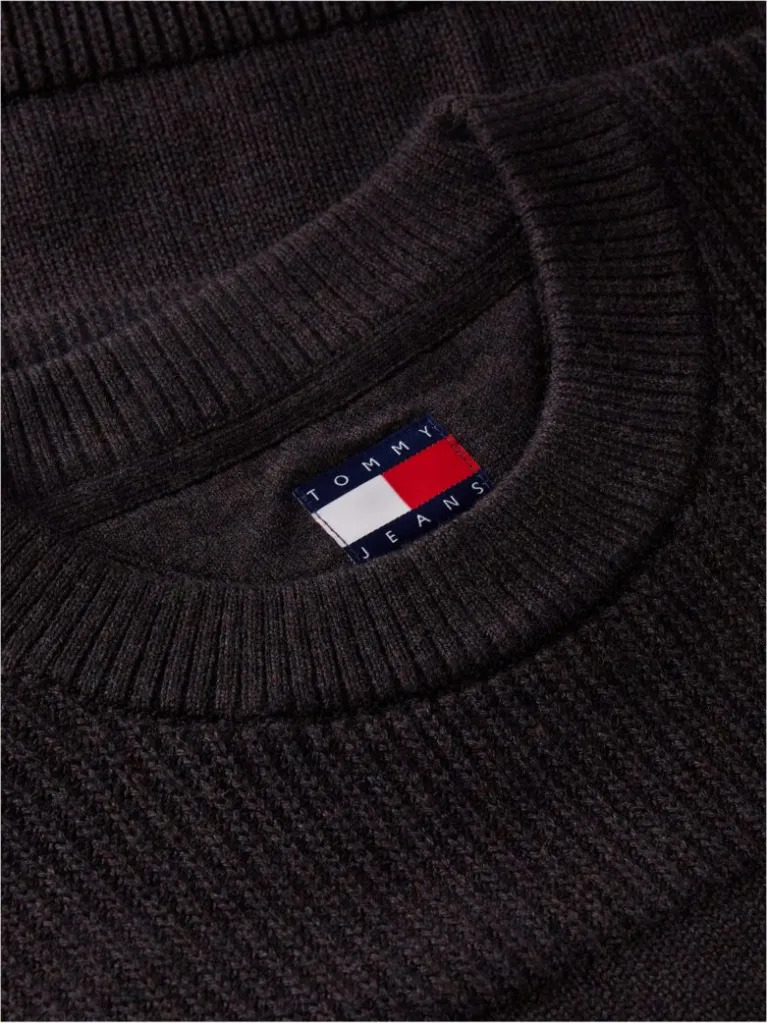 Men's Black TJM REG TEXTURED SWEATER Tommy Jeans DM0DM23571-H08