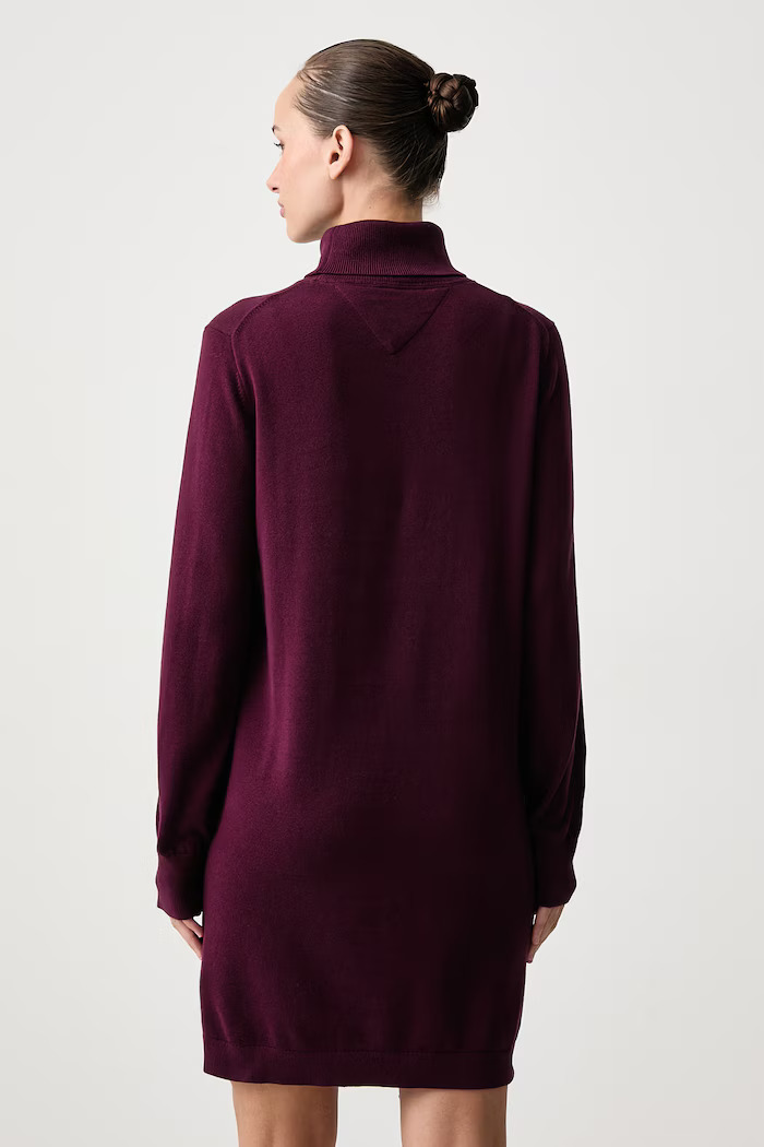 Women's Calypso Berry TJW ESS TURTLENECK SWEATER DRESS Tommy Jeans DW0DW23460-V11