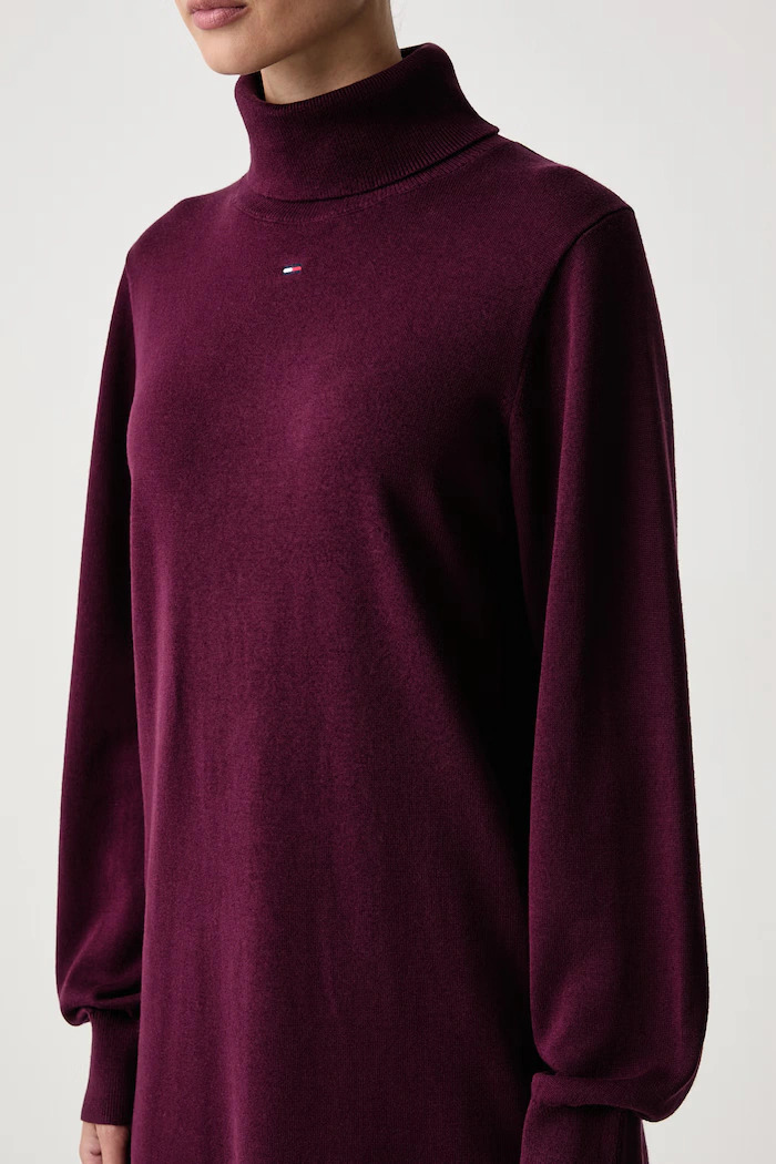 Women's Calypso Berry TJW ESS TURTLENECK SWEATER DRESS Tommy Jeans DW0DW23460-V11