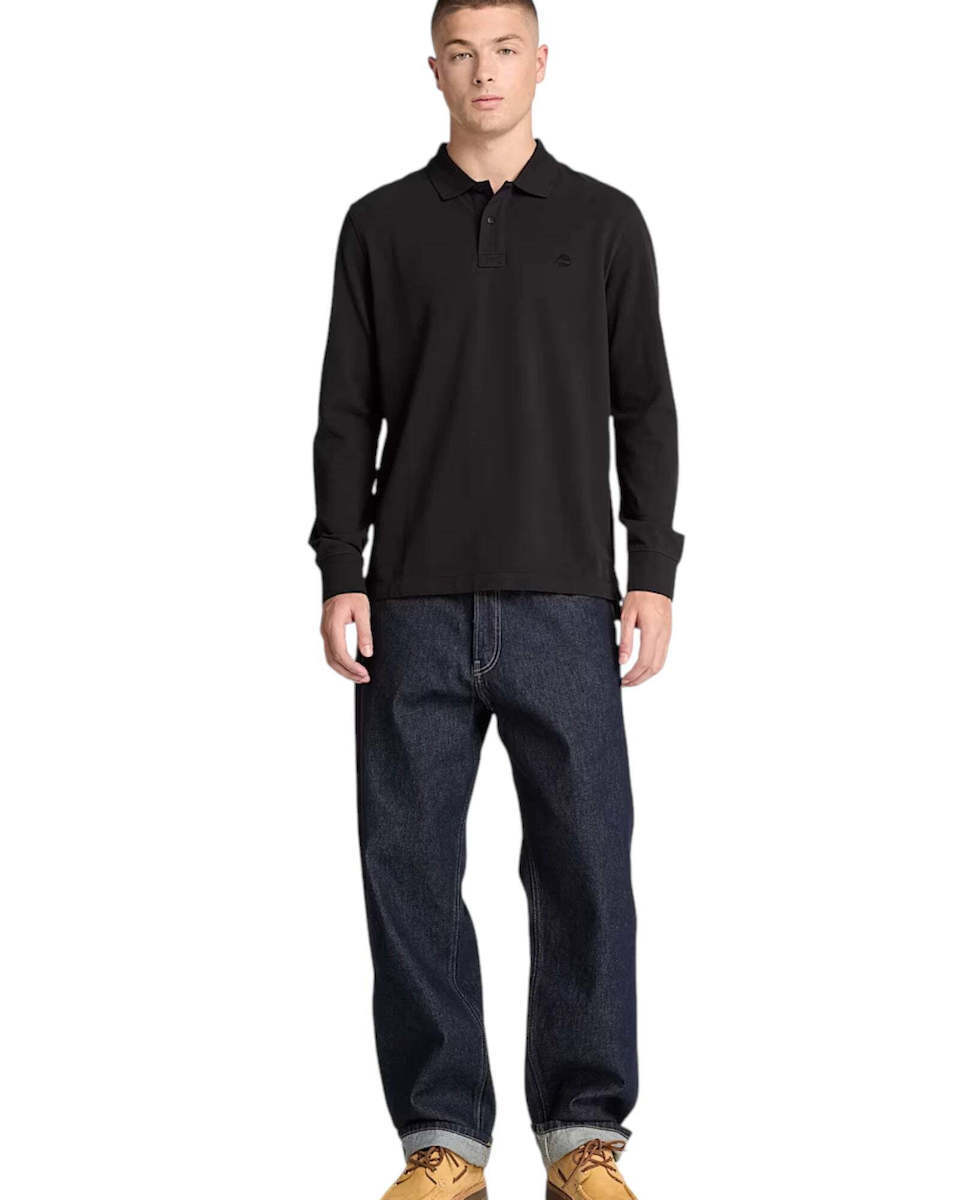 Men's Black LS Pique Polo Timberland TBC0YHBE-001