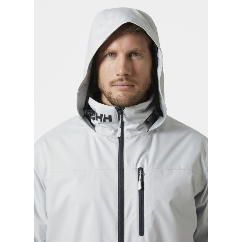 Men's Grey HEH CREW HOODED MIDLAYER JACKET 2 Helly Hansen 34442-GREY