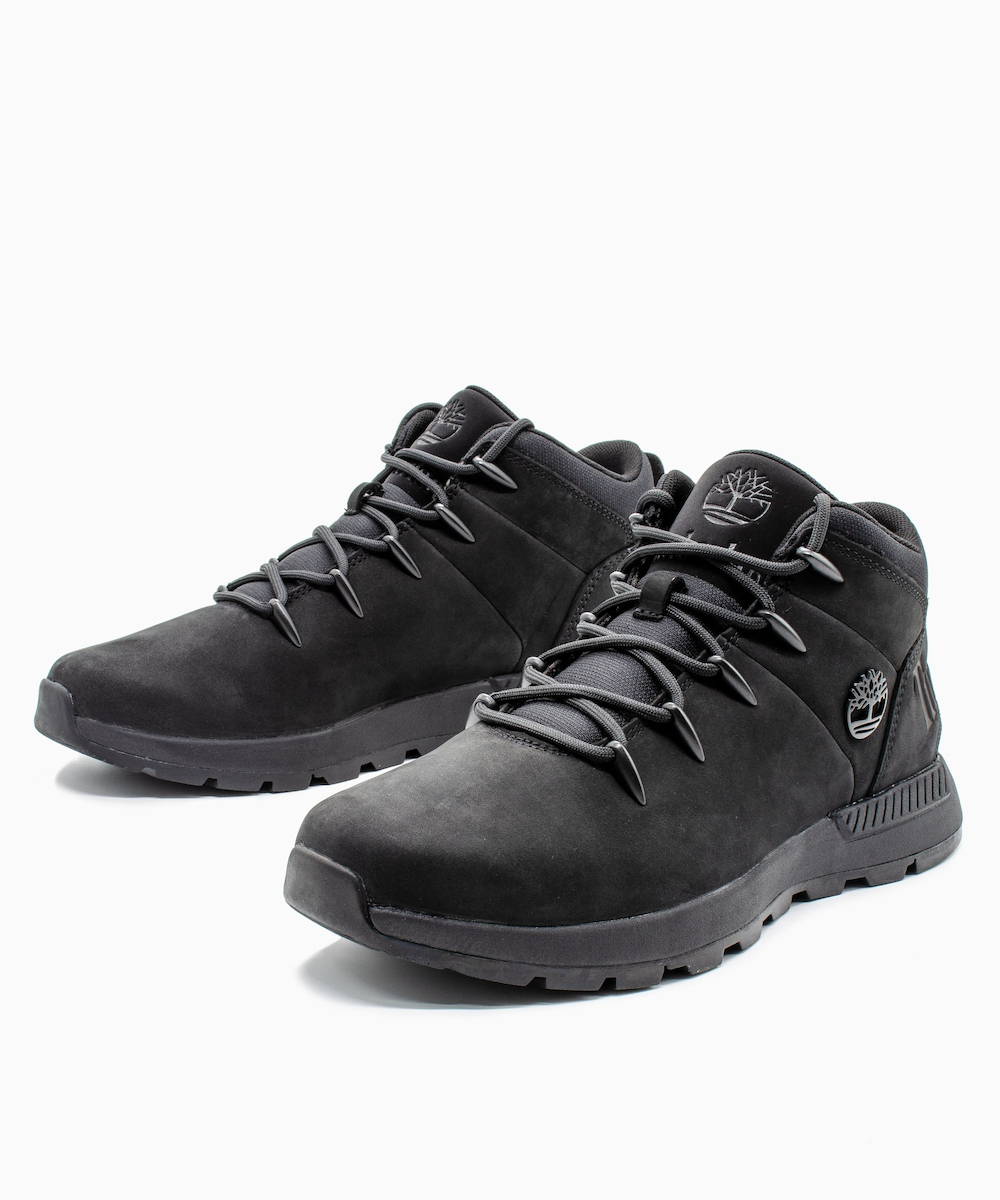 Men's Black Leather MID LACE UP SNEAKERS Timberland TB0A1YN5-015