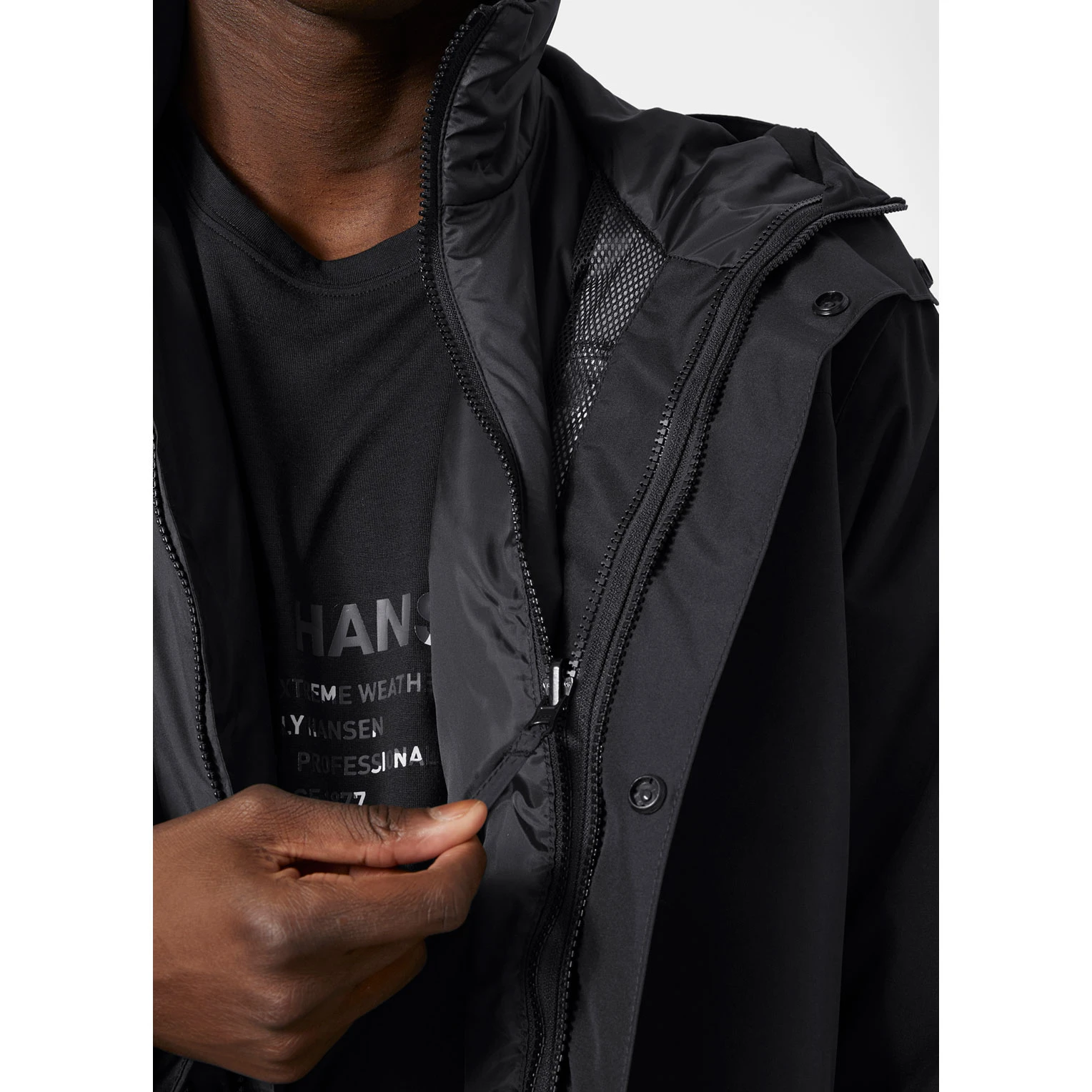 Men's Black HEH Juell 3-in-1 Jacket Helly Hansen 53679-BLACK