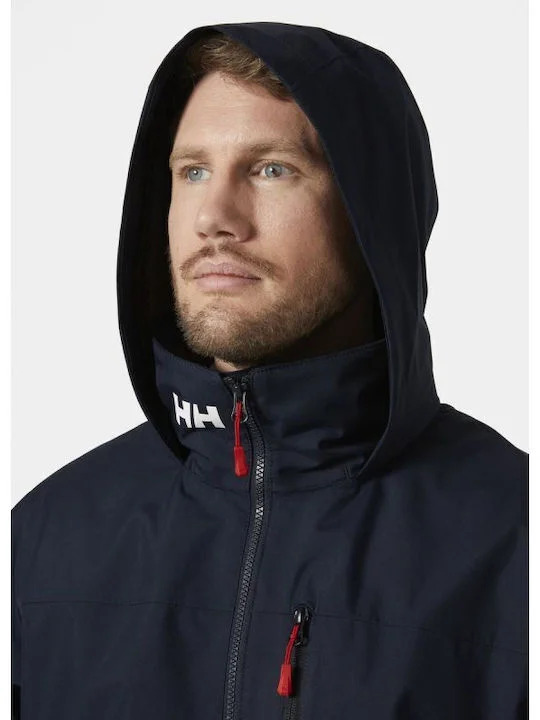 Men's Navy Blue HEH CREW HOODED MIDLAYER JACKET 2 Helly Hansen 34442-NAVY