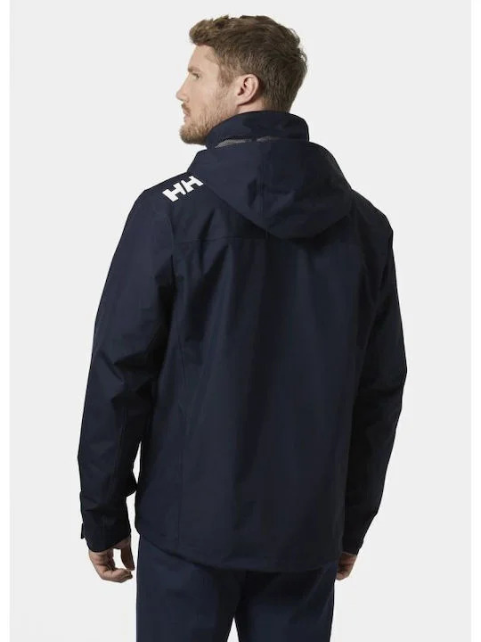 Men's Navy Blue HEH CREW HOODED MIDLAYER JACKET 2 Helly Hansen 34442-NAVY