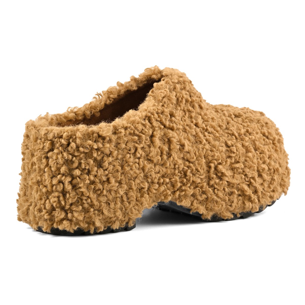 Women's Brown Teddy Fur Clog Colors Of California HC SIERRA02-TAN
