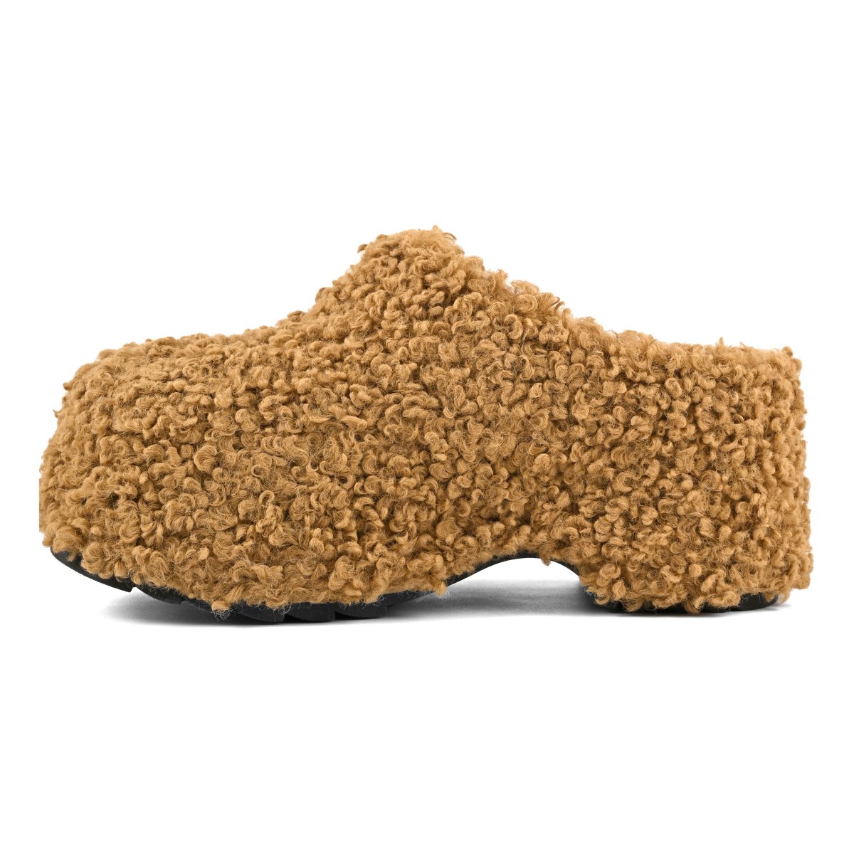 Women's Brown Teddy Fur Clog Colors Of California HC SIERRA02-TAN