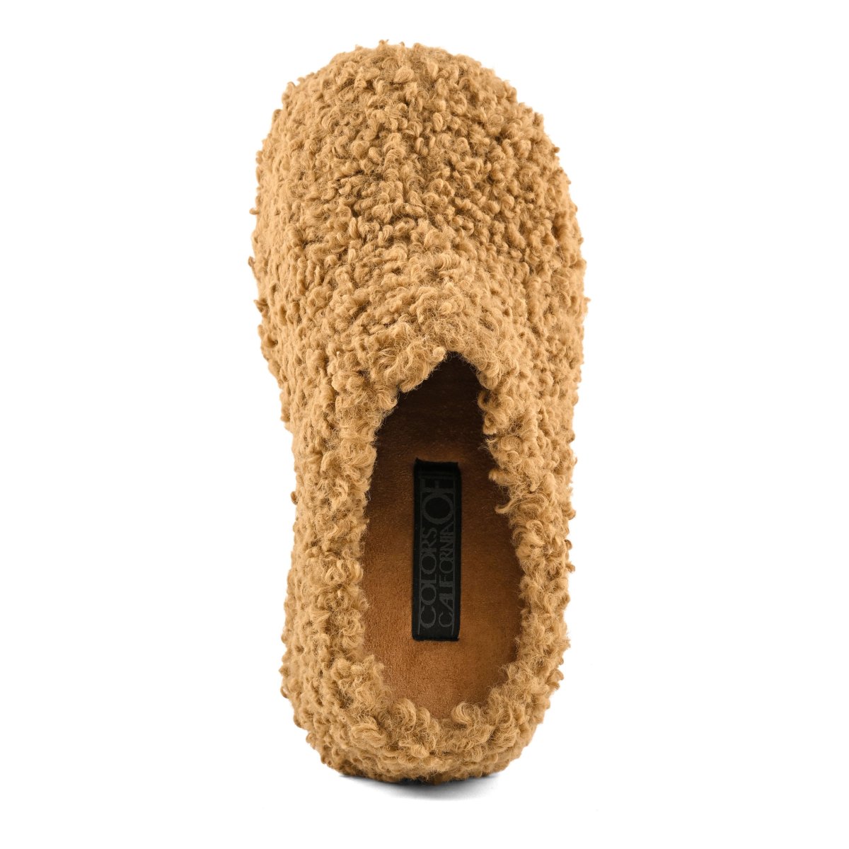 Women's Brown Teddy Fur Clog Colors Of California HC SIERRA02-TAN