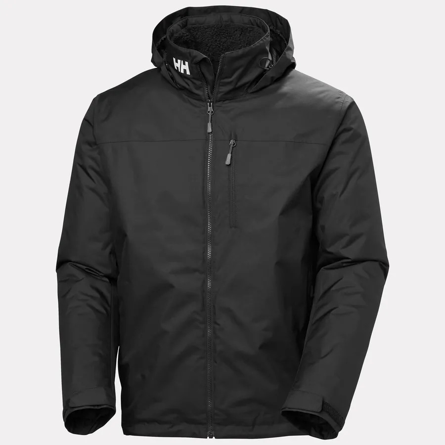 Men's Black HEH CREW HOODED PILE JACKET Helly Hansen 34526-BLACK