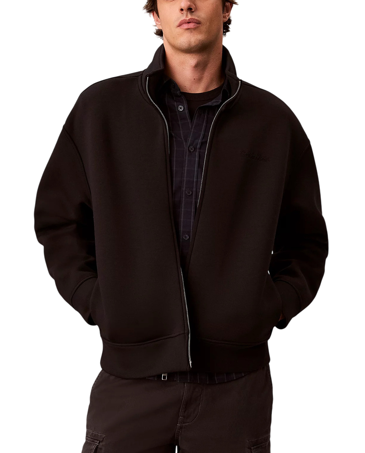 Men's Black Ls Cooling Spacer Full Zip Jacket Calvin Klein LV04LH225G-UB1