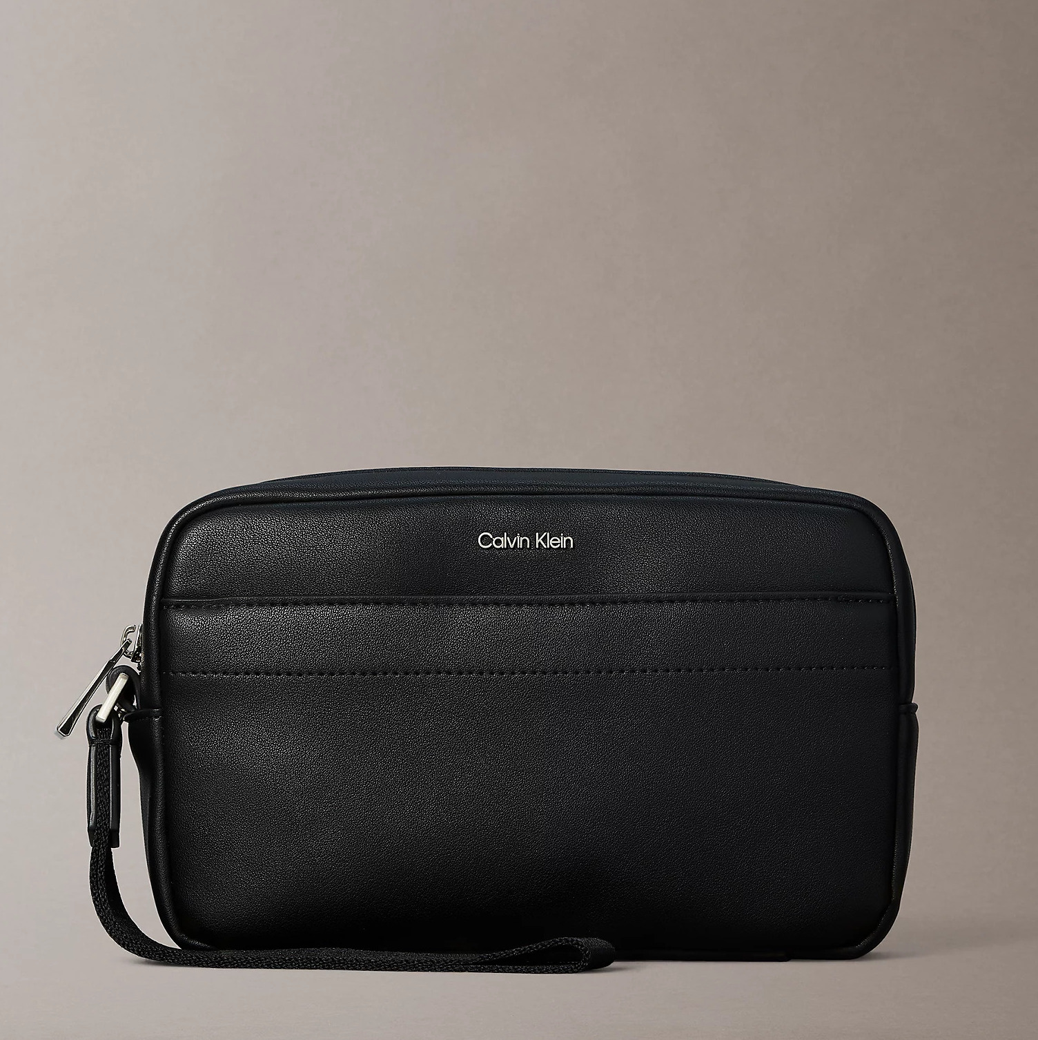 Men's Black Leather Raised Pouch W/ Handle Calvin Klein LV04D1277G-UB1