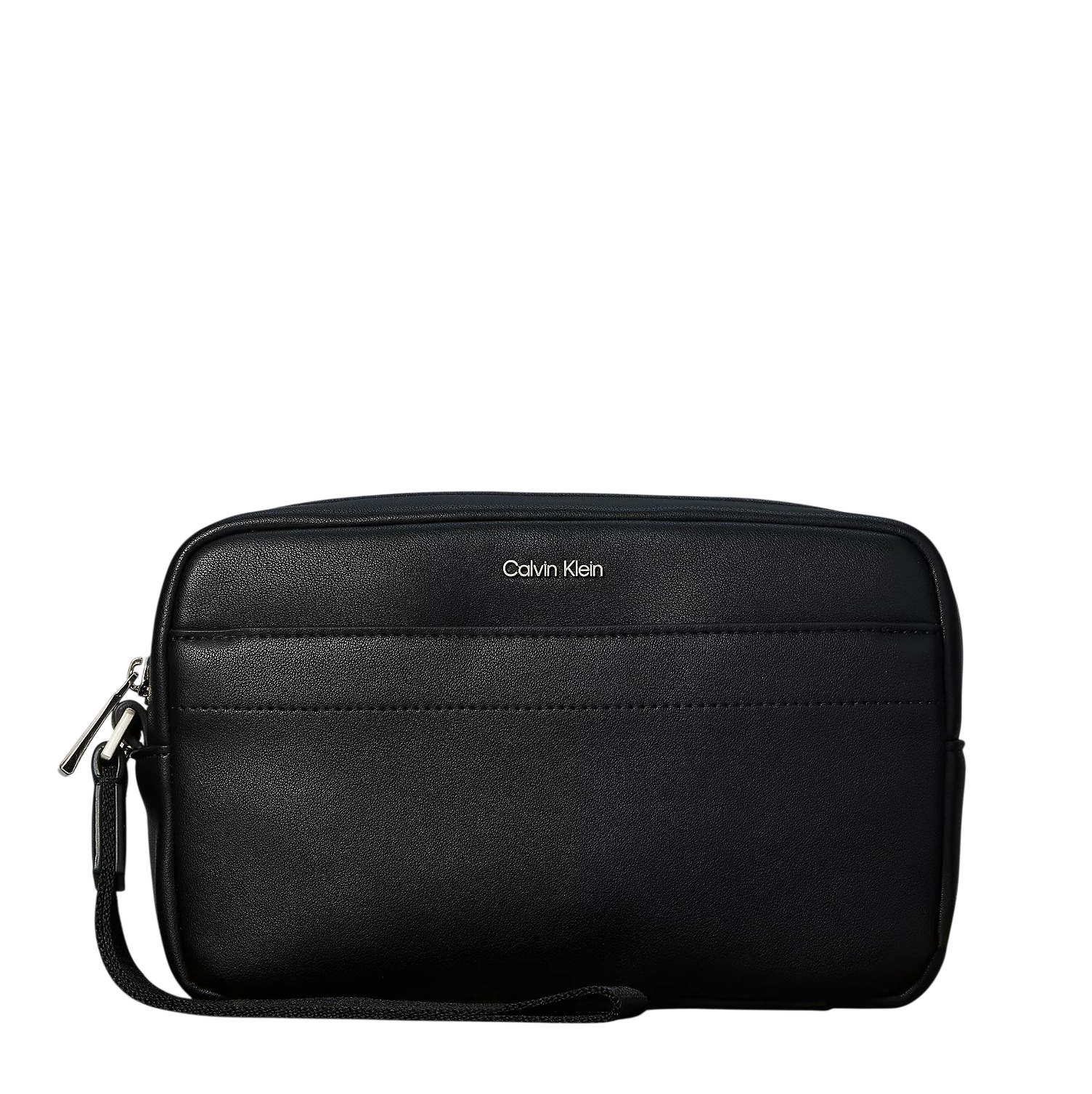 Men's Black Leather Raised Pouch W/ Handle Calvin Klein LV04D1277G-UB1