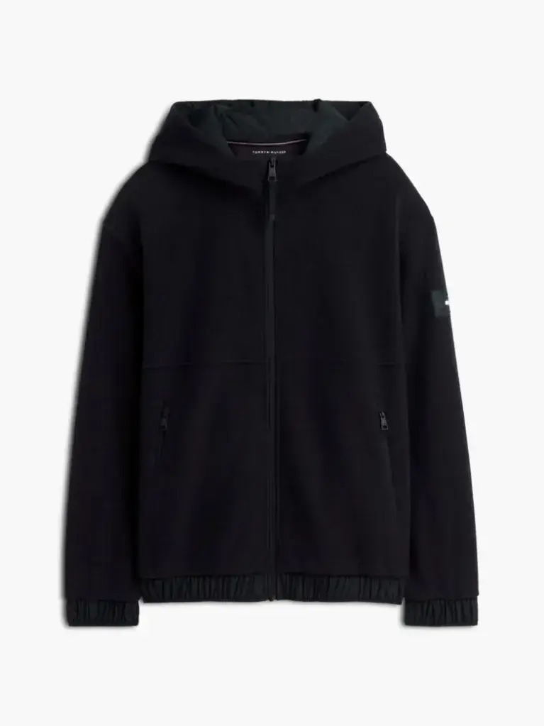 Men's Black PERFORMANCE MIXED MEDIA ZT HOODY Tommy Hilfiger MW0MW44680-BDS