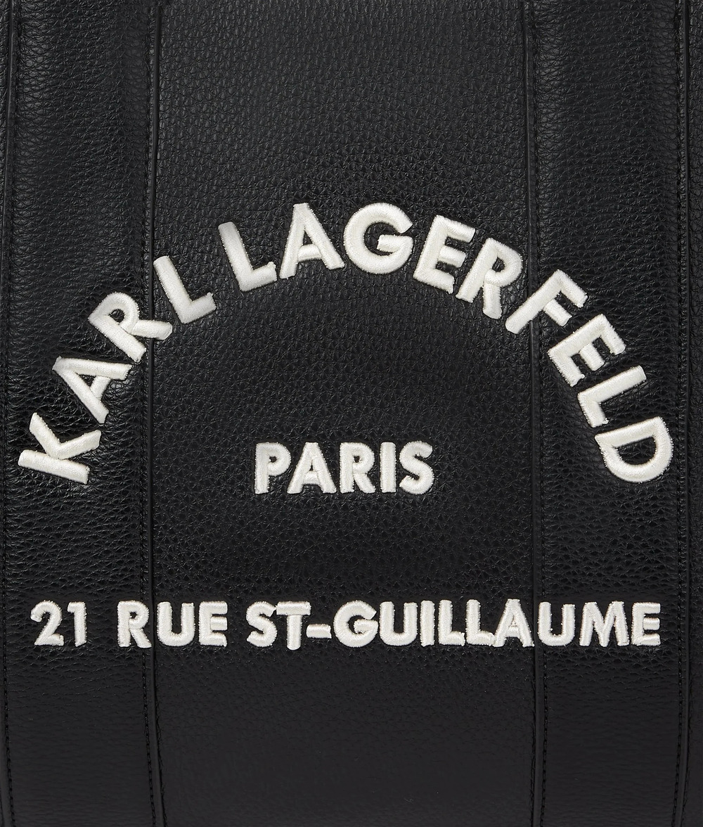 Women's Black K/RSG MD SQUARE TOTE SHEARLING BAG Karl Lagerfeld B4W30087-999 Black