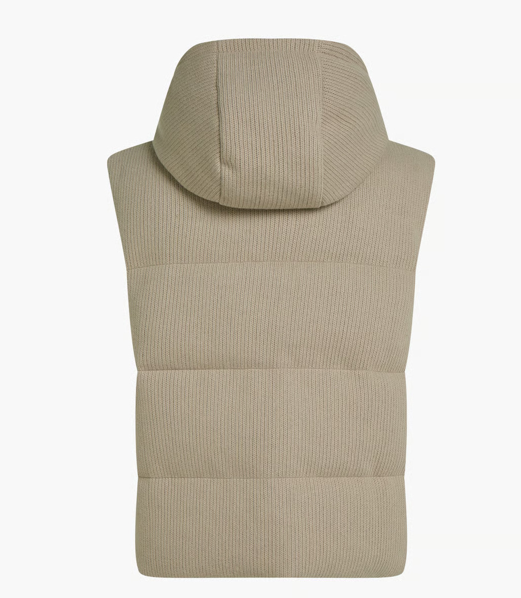 Women's Beige KNITTED SLEEVELESS JACKET Karl Lagerfeld B4W15008-149 Sand