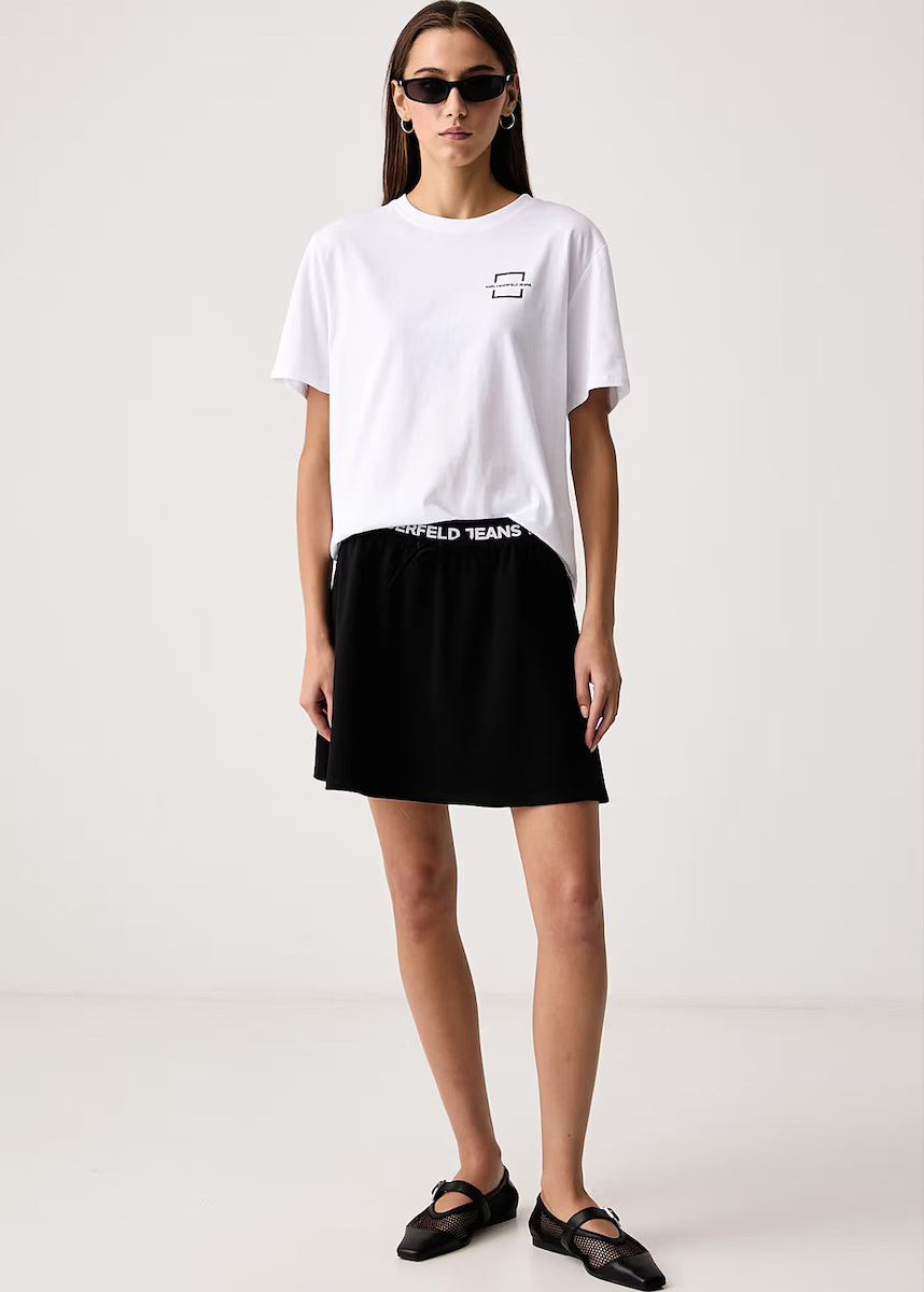 Women's Black KLJ MILANO LOGO SKIRT Karl Lagerfeld Jeans B4W12020-999 Black