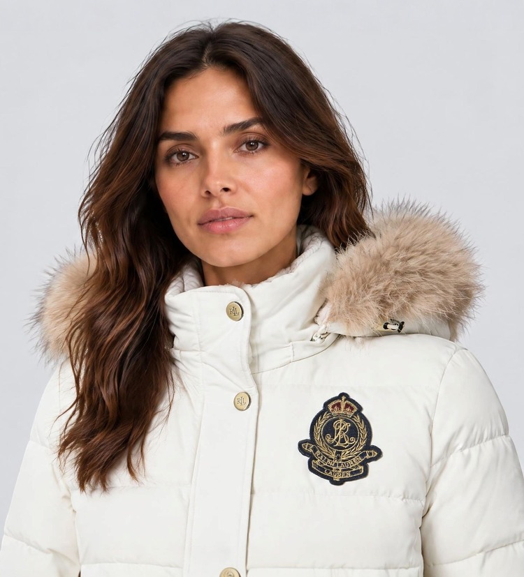 Γυναικείο Μπουφάν Λευκό Ralph Lauren 297P23455004-NATURAL