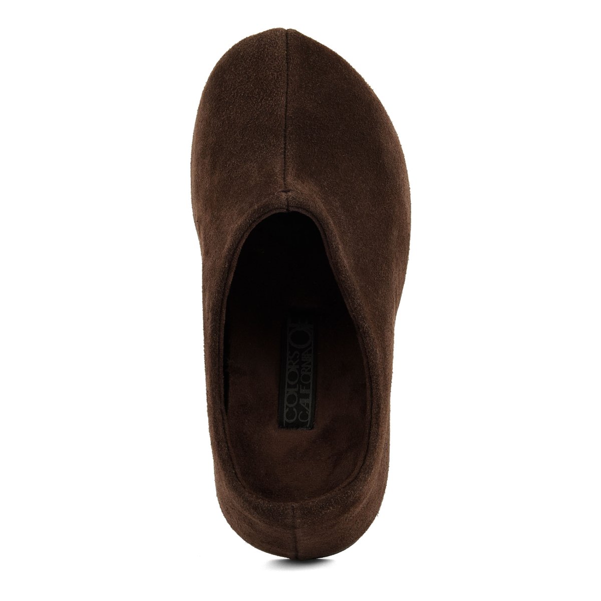 Women's Brown Suede Clog Colors Of California HC SIERRA01-CHOCOLATE