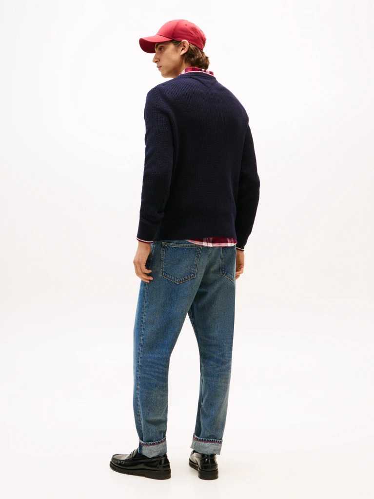 Men's Navy Blue RWB RIB CREW NECK JUMPER Tommy Hilfiger MW0MW41516-DW5