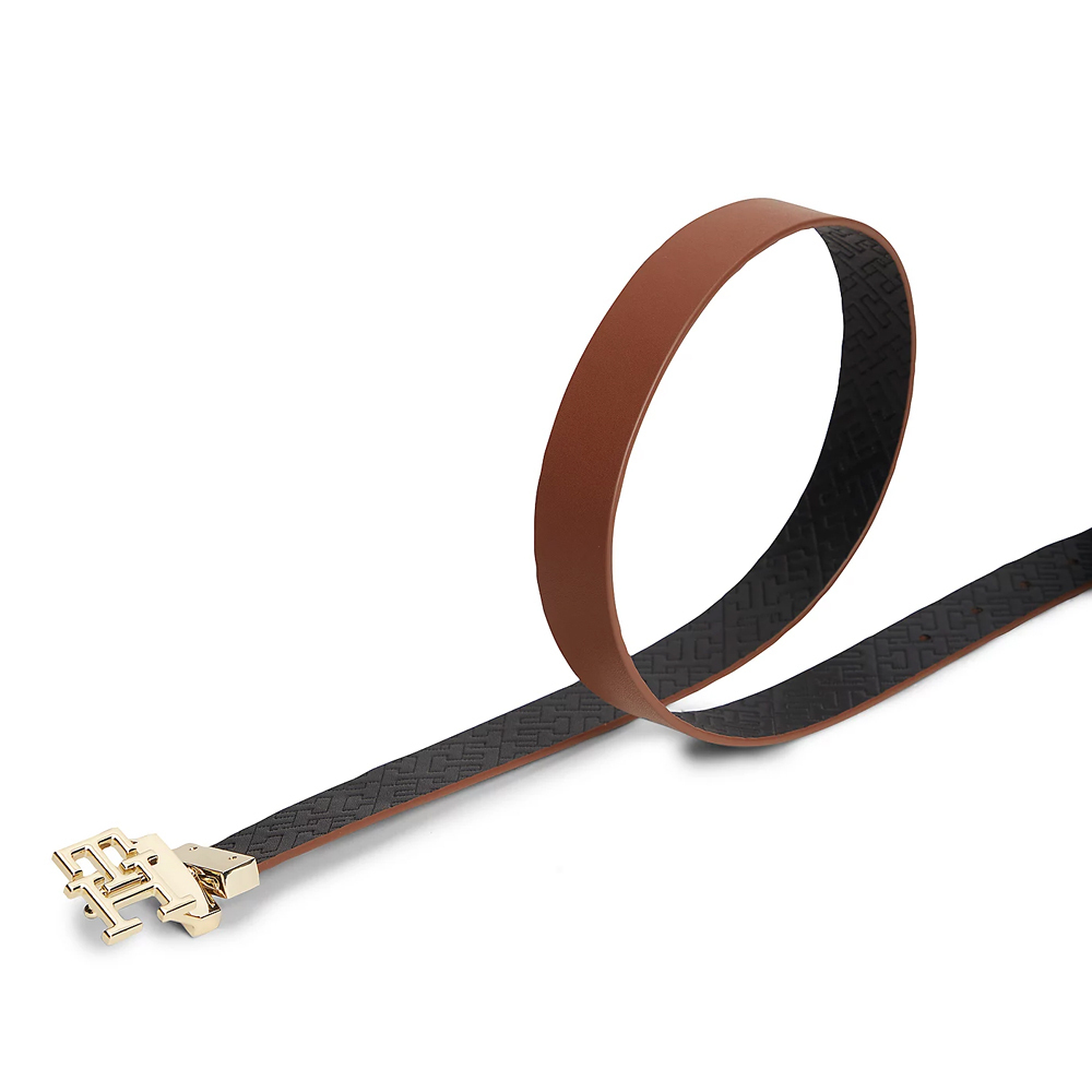 Women's Black/Brown TH LOGO 3.0 MONO REV BELT Tommy Hilfiger AW0AW19140-0GJ