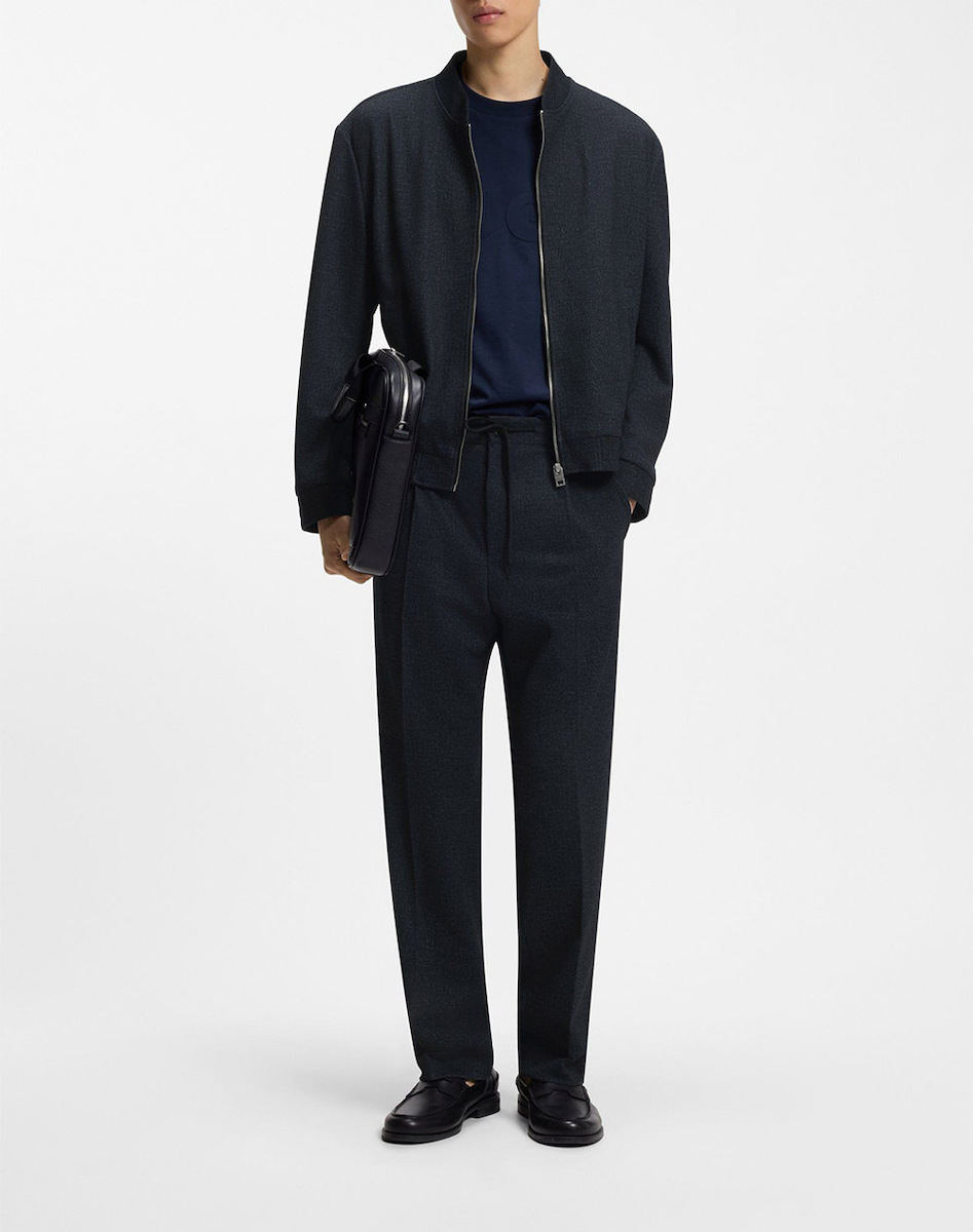 Men's Navy Blue Teagan261X Trousers HUGO 50565432-405
