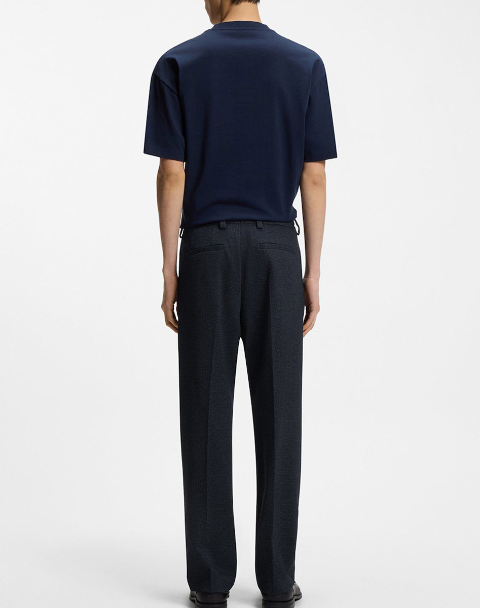 Men's Navy Blue Teagan261X Trousers HUGO 50565432-405