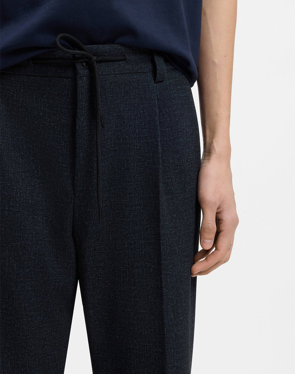 Men's Navy Blue Teagan261X Trousers HUGO 50565432-405