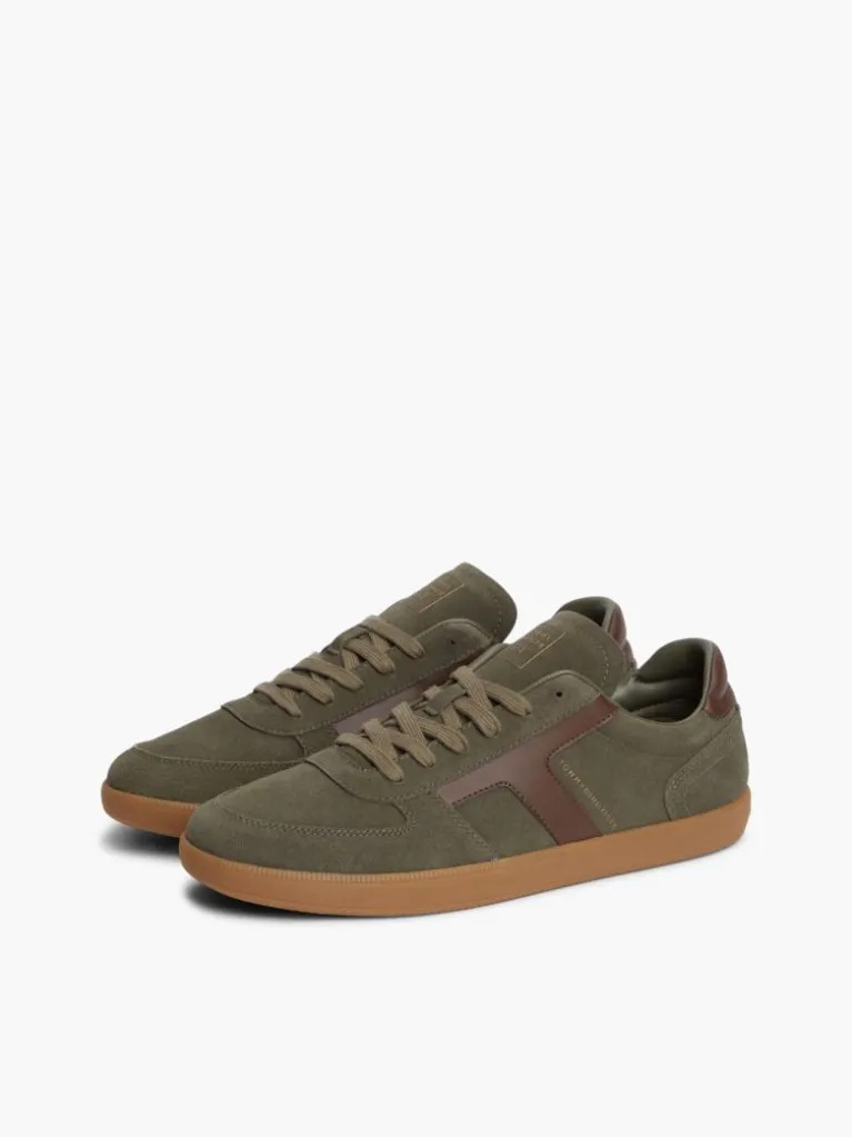 Men's Olive Tribeca Sneaker Suede Tommy Hilfiger FM0FM06069-RBN