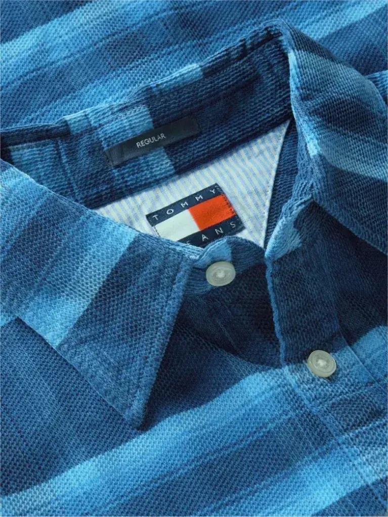 Men's Blue TJM REG CORDUROY SHIRT Tommy Jeans DM0DM23615-0MZ