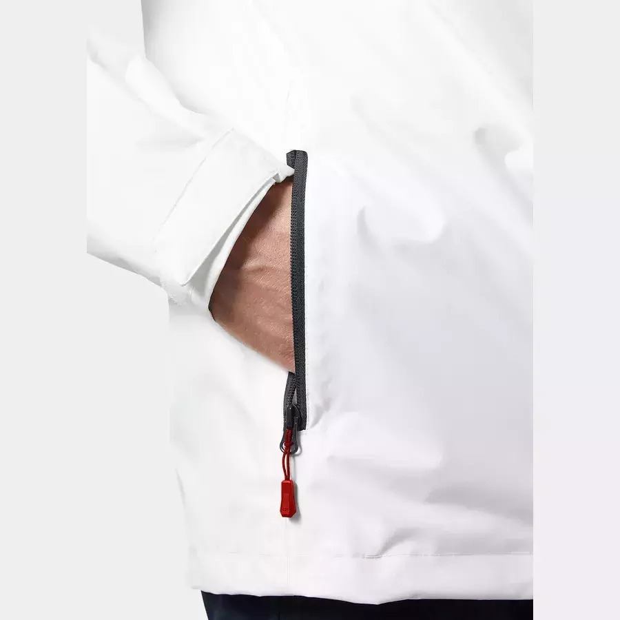 Men's White HEH CREW HOODED MIDLAYER JACKET 2 Helly Hansen 34442-WHITE