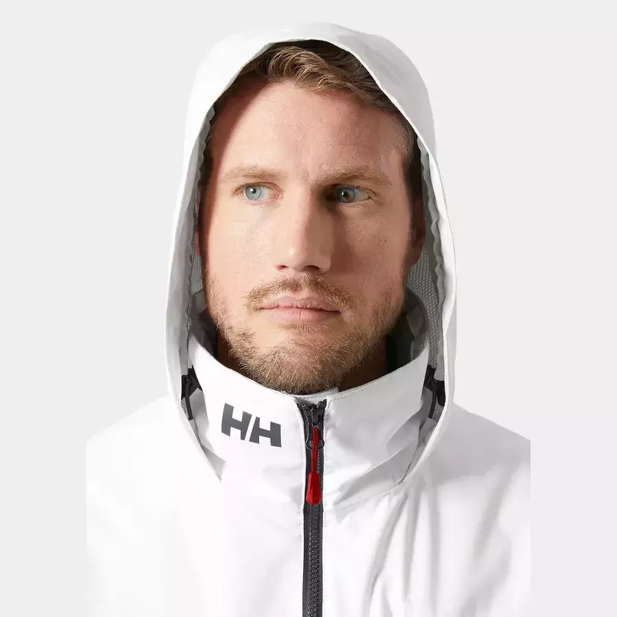 Men's White HEH CREW HOODED MIDLAYER JACKET 2 Helly Hansen 34442-WHITE