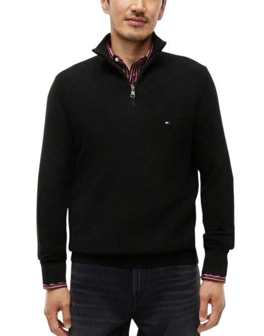Ανδρικό Πουλόβερ Μαύρο Tommy Hilfiger MW0MW44760-BDS