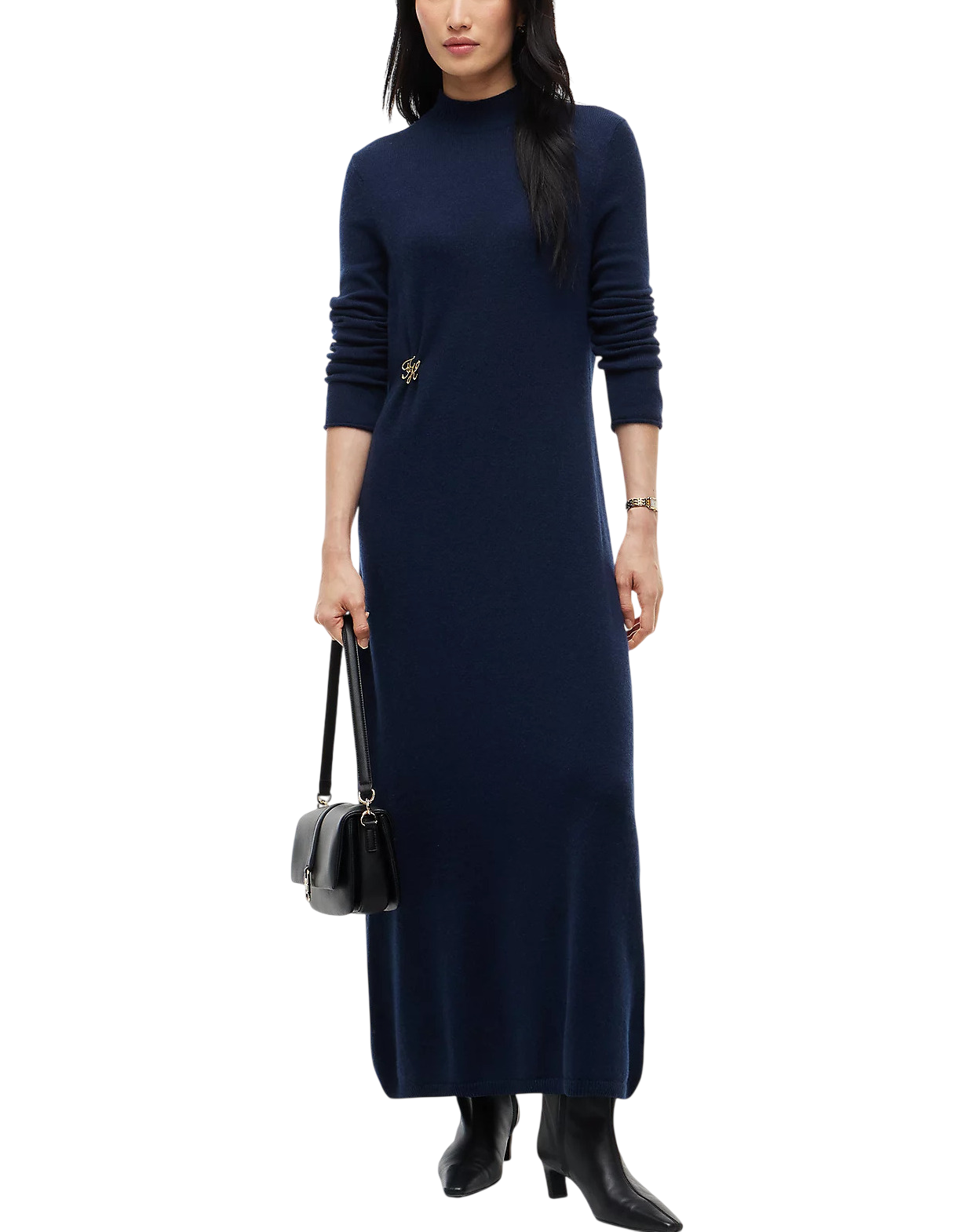 Women's Navy Blue Soft Wool Jersey Dress Tommy Hilfiger WW0WW52197-C1G