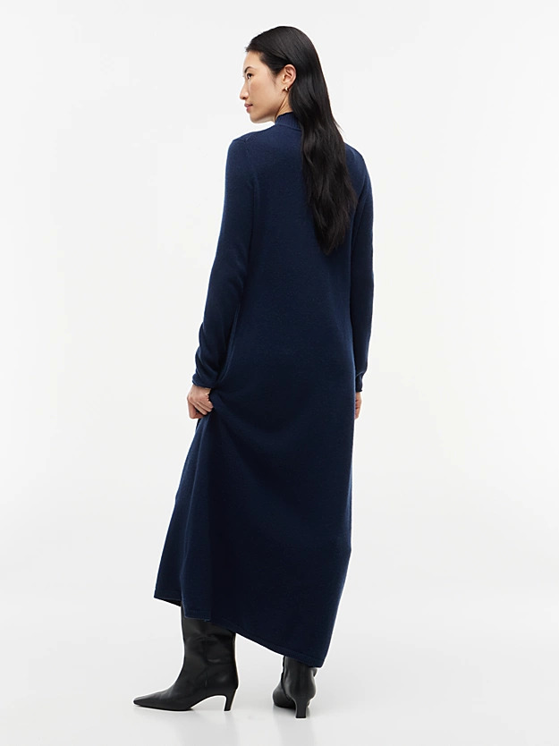 Women's Navy Blue Soft Wool Jersey Dress Tommy Hilfiger WW0WW52197-C1G