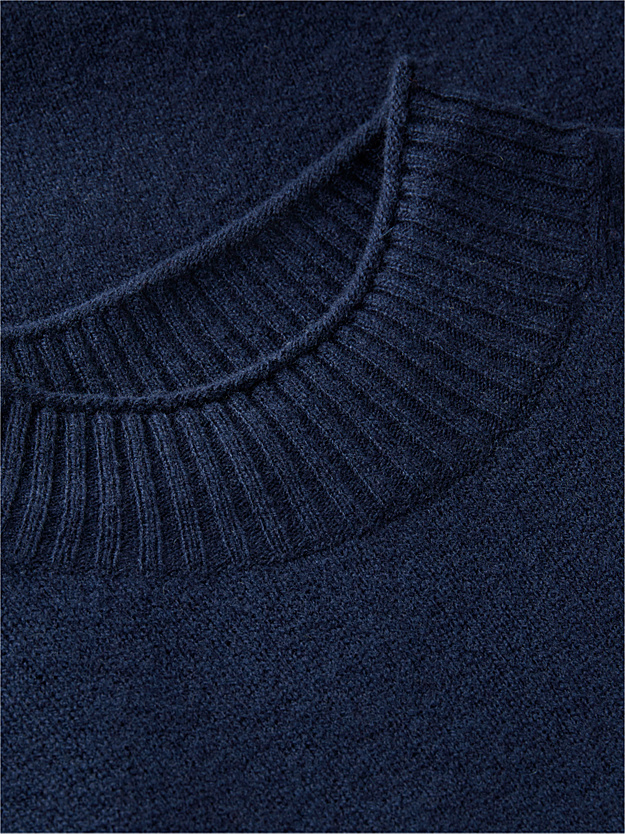 Women's Navy Blue Soft Wool Jersey Dress Tommy Hilfiger WW0WW52197-C1G