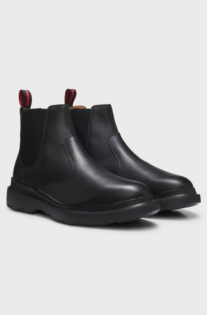 Men's Black Leather Nash Boots HUGO 50573117-001