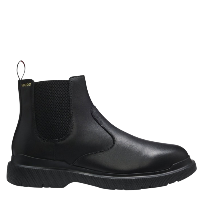 Men's Black Leather Nash Boots HUGO 50573117-001