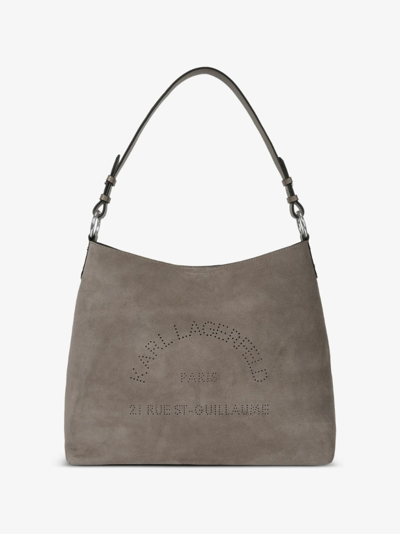 Γυναικεία Δερμάτινη K/Daily Τσάντα Γκρι Karl Lagerfeld B3W30346-1KU Ash Grey