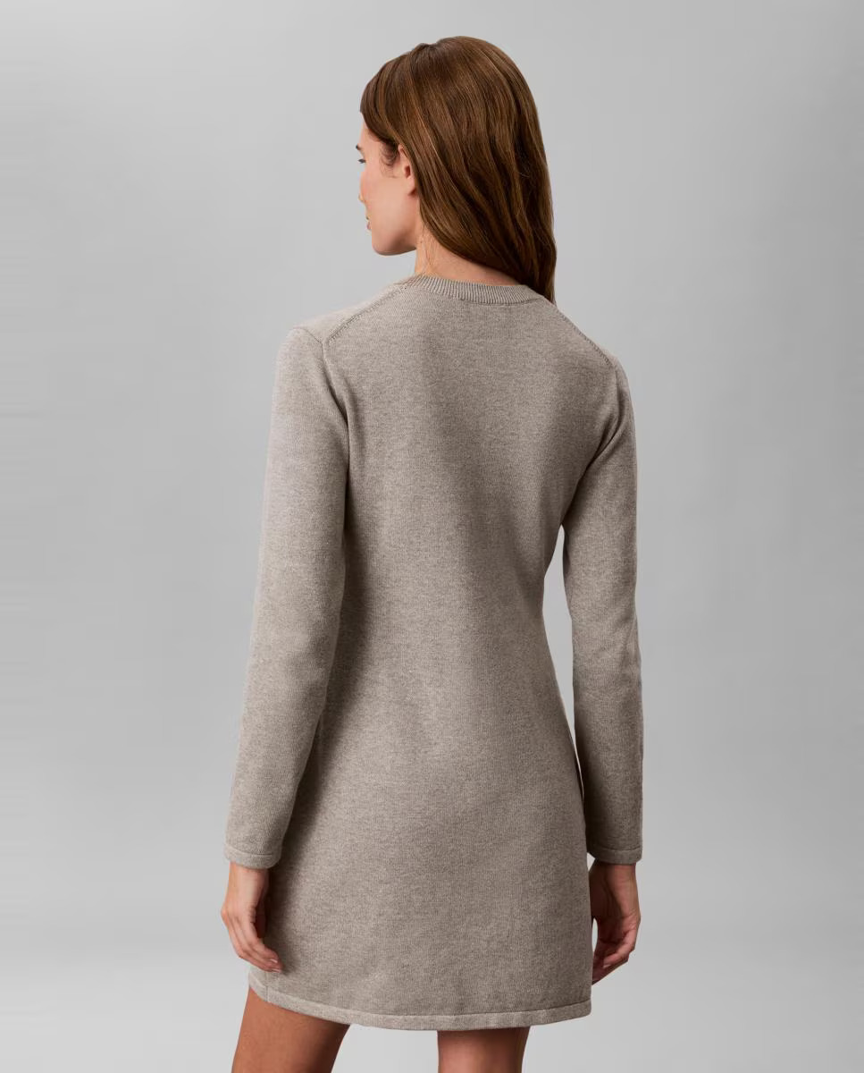 Women's Grey LS LOGO MINIDRESS Calvin Klein LV047H319G-P7A