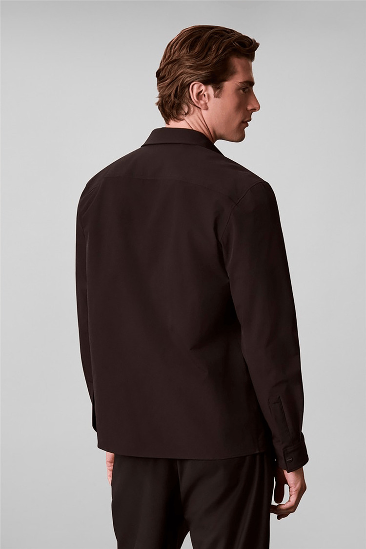 Men's Black Ls Tech Knit Dobby Classic Overshirt Calvin Klein LV04LH121G-UB1