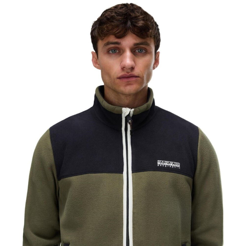 Men's Khaki T-Dergana Full Zip Jacket Napapijri NP0A88V1-G1F1