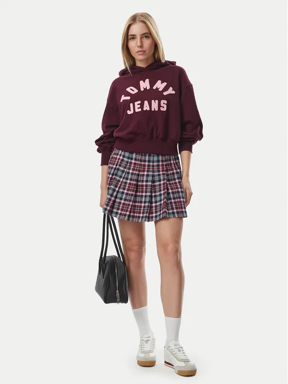Women's Calypso Berry Tjw Ovs Sh Tommy Arch Hoodie Tommy Jeans DW0DW23455-V11