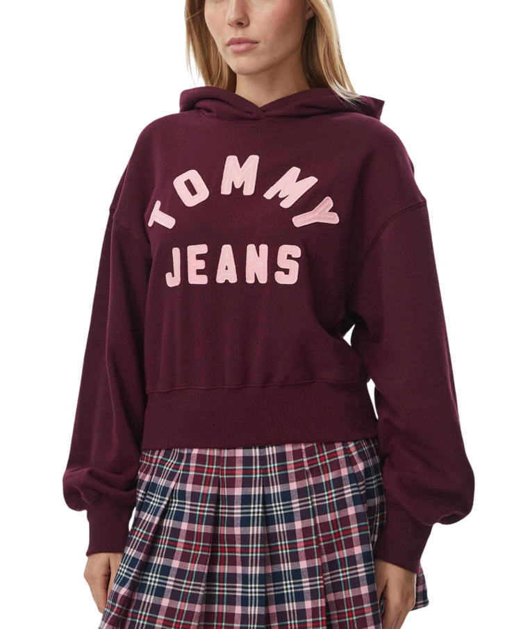 Women's Calypso Berry Tjw Ovs Sh Tommy Arch Hoodie Tommy Jeans DW0DW23455-V11